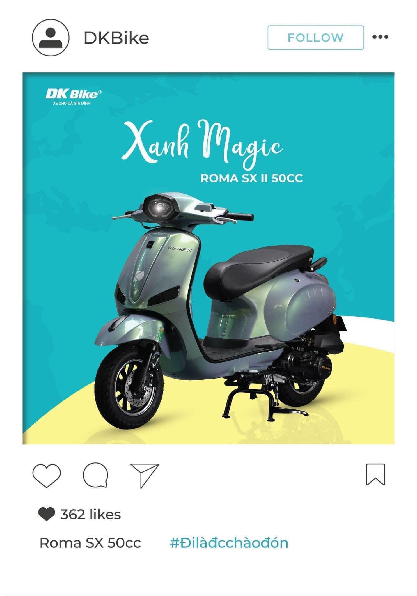 Xe ga 50cc DK Bike Roma SX ( Đèn Kim Cương )